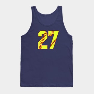 Fastpitch Softball Number 27 #27 Softball Shirt Jersey Uniform Favorite Player Biggest Fan Tank Top